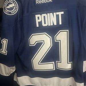 Brayden Point Tampa Bay Lightning home blue jersey